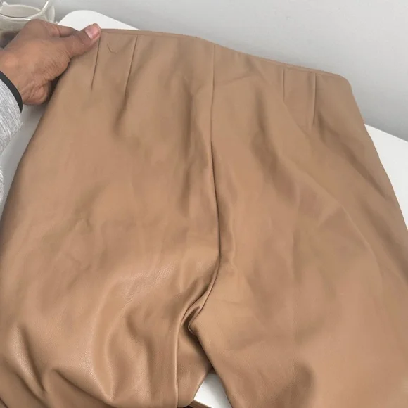 ZARA faux leather Tan Women's skinny Pants size M - Picture 11 of 14